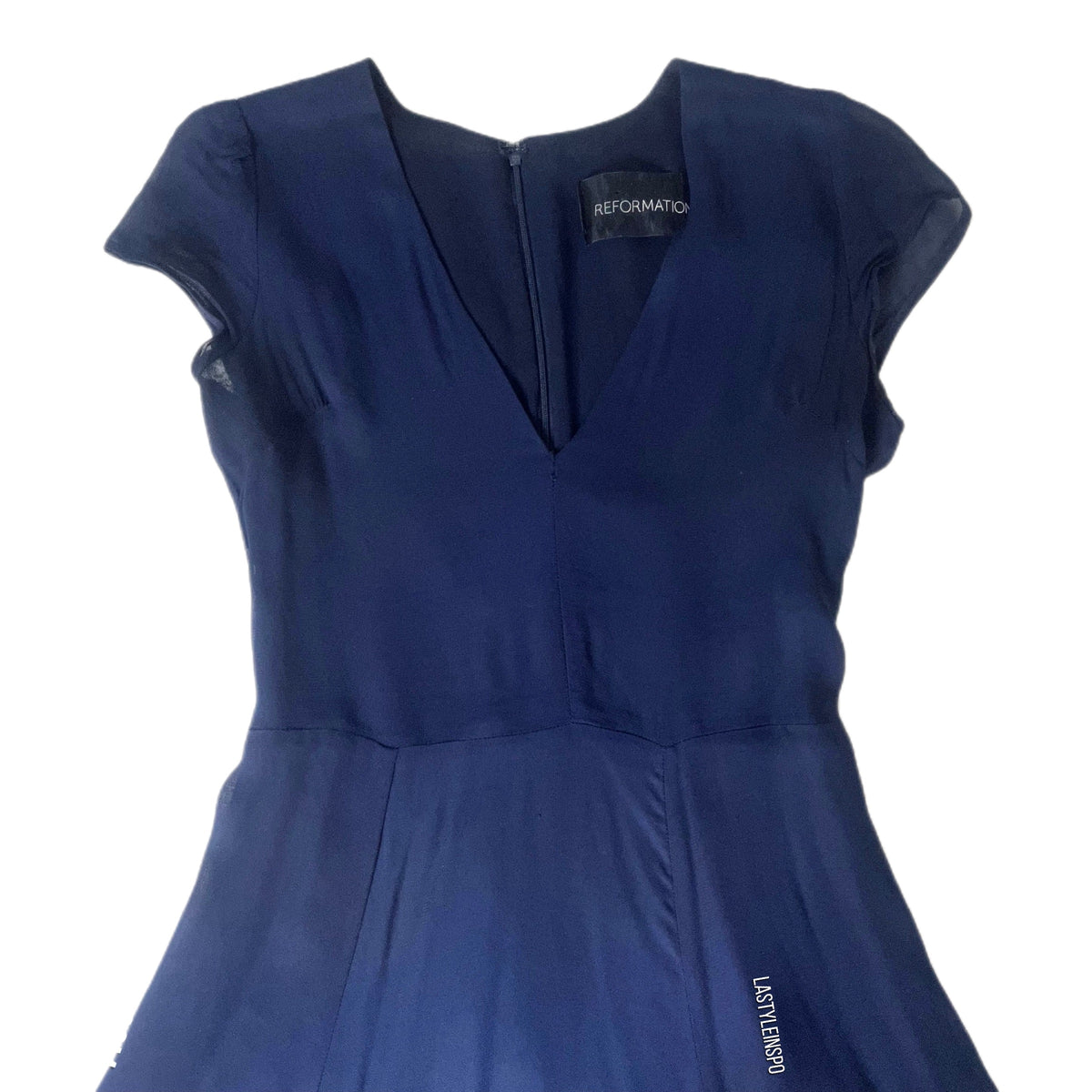 reformation navy silk dress Silk maxi dress