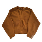 7 For All Mankind Buttoned Sweater Camel Brown Size Large