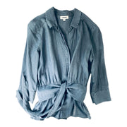 L'AGENCE Colette Blouse Top in Pacific Size S