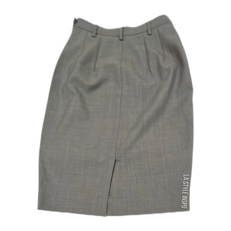 Banana Republic Timeless Pencil Skirt Back Slit Plaid Size 2