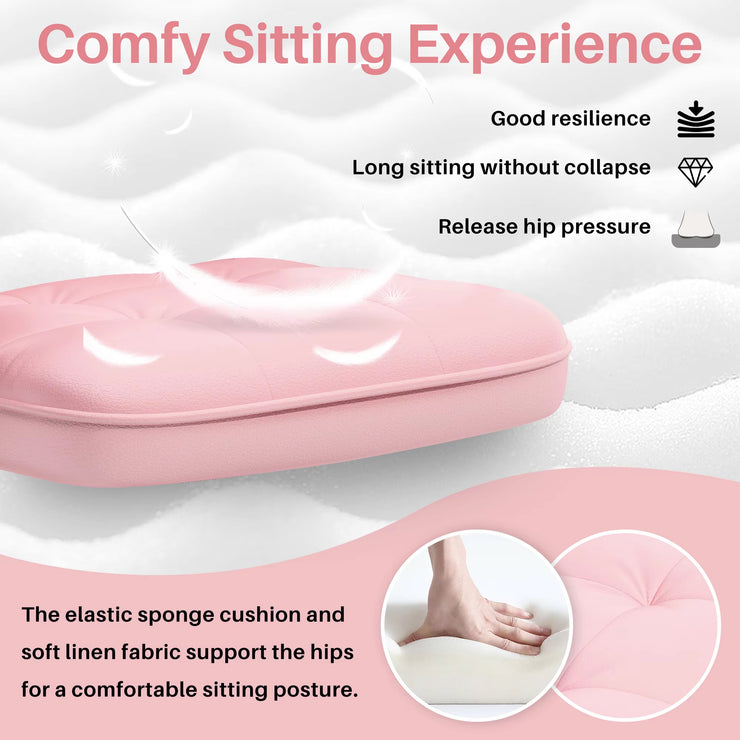 Malibu Executive Office Chair Computer Desk Faux Leather Swivel Lift in Pink, White, or Brown Caramel