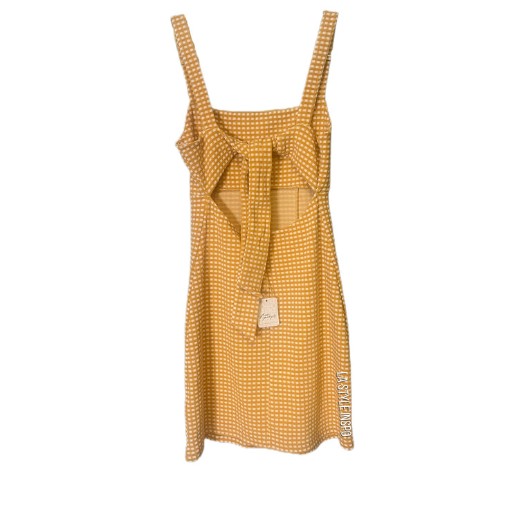 Free People Bardot Mini Dress in Stylish Mustard Size XS