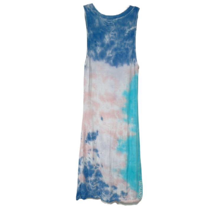 Michael Lauren Tie Dye Mini Dress in Blue, Light Pink and Turquoise Size XS