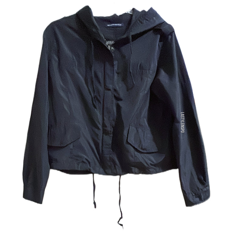 Brandy Melville Windbreaker Hoodie Waterproof Black One Size