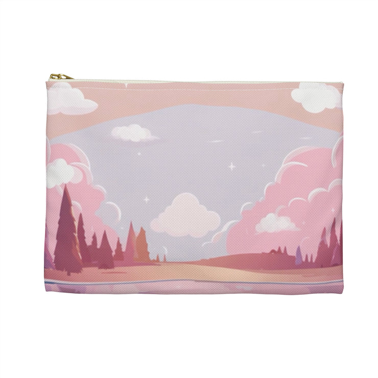 Pastel Pink Sunset Accessory Pouch Zipper Bag 8.35" X 5.98"