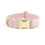 Daisy Lou Pet Collar / Lead Rope / Pup Bag Towing Rope Knot Outing Dogs in Pink and Gold Size XS, S, M, L, XL