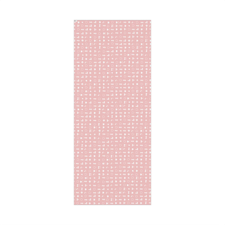 Pink Heart & Key Pattern Gift Wrap Paper Romantic LA Icons Signature Wrapping