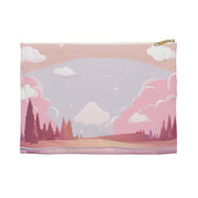 Pastel Pink Sunset Accessory Pouch Zipper Bag 8.35" X 5.98"