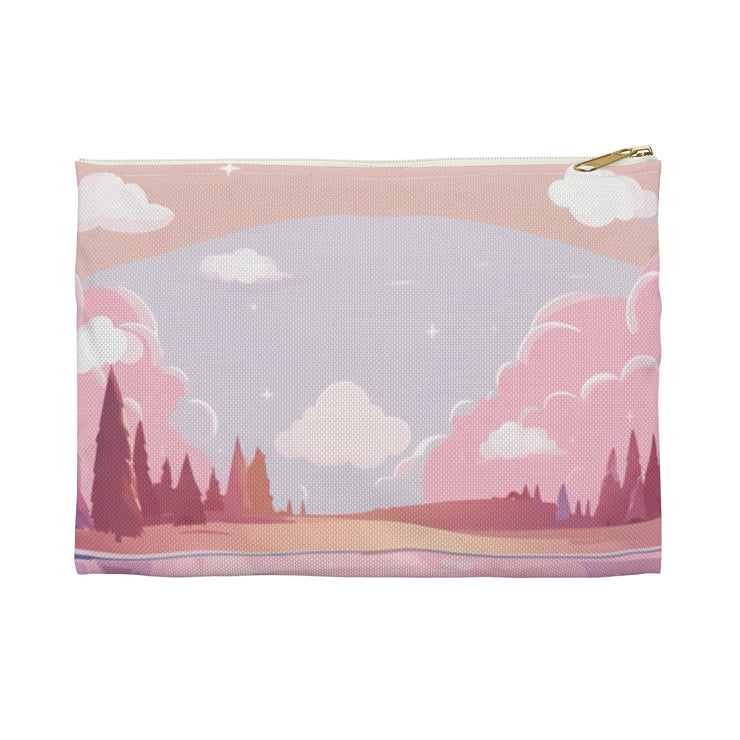 Pastel Pink Sunset Accessory Pouch Zipper Bag 8.35" X 5.98"