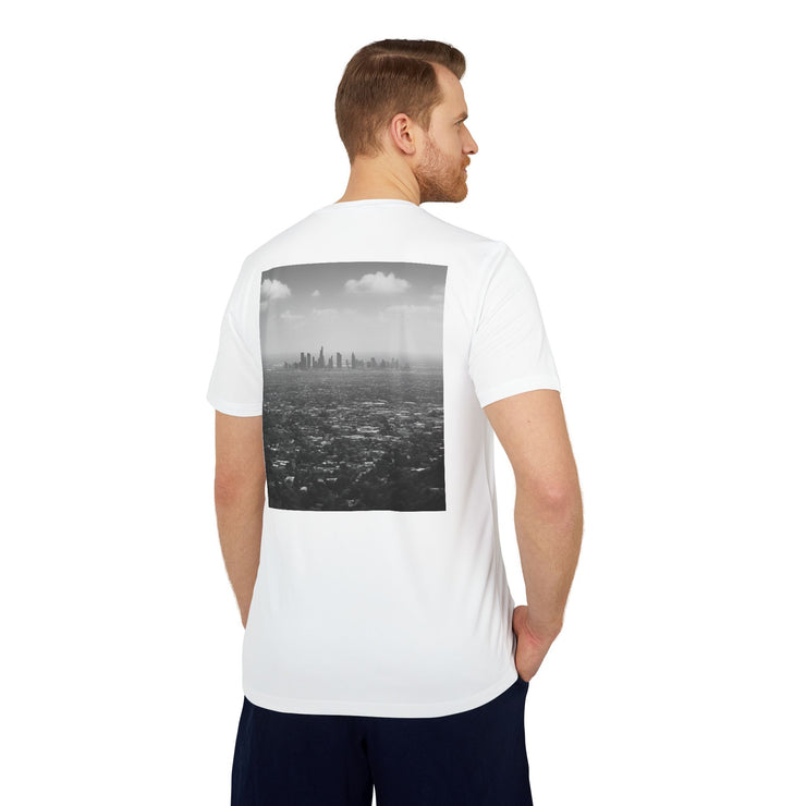 Adidas Men’s Active T-shirt Black & White Hiking Graphic, Hollywood-Inspired