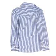 Lucky Brand 100% Cotton Blue and White Striped Button-Up Long Sleeve Shirt Size Small