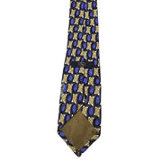 Robert Tallbot 100% Silk Tie Gold and Blue
