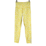 Wildfox WF Leggings A piece of Lucy Yellow Lemons Pattern Yoga Pants Size XS