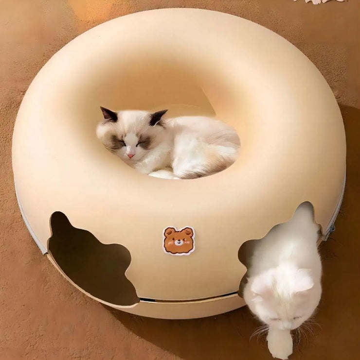 Donut Burrow Pet Tunnel Bed Nest Four Seasons Dodge House Bunny, Cat and Puppies Hide Spot Indoor pets