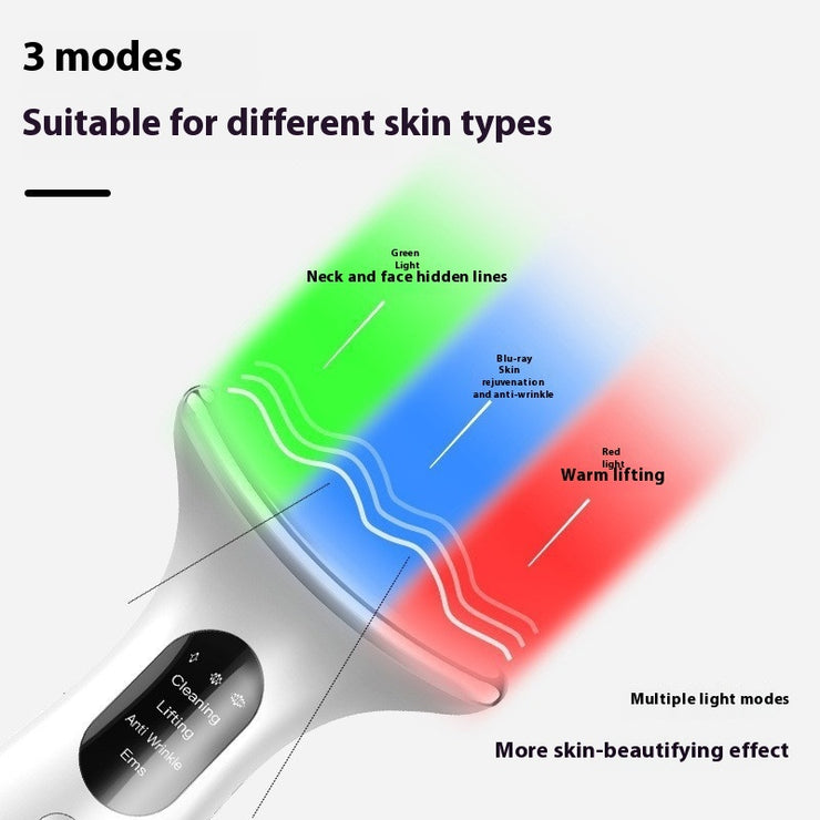 YouthWave Tri-Light EMS Photon Neck Rejuvenation LED Photo-lifting Tightening Device