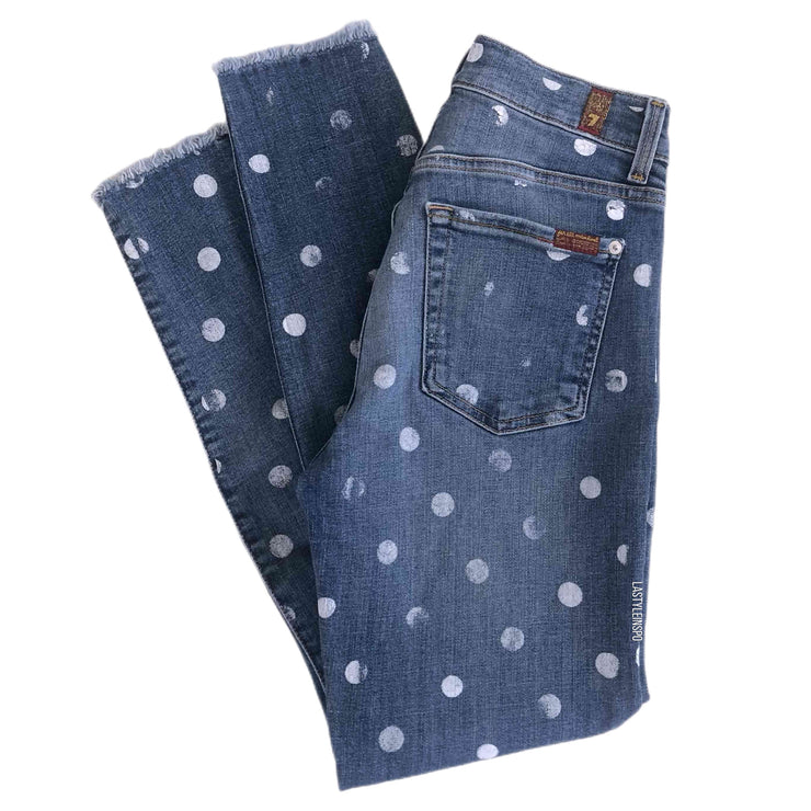 7 For All Mankind Dotted Jeans Size 27