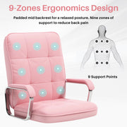 Malibu Executive Office Chair Computer Desk Faux Leather Swivel Lift in Pink, White, or Brown Caramel
