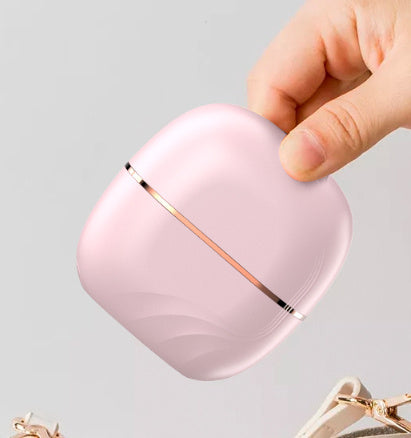 Tourmaline Ceramic Mini Hair Straightening Comb Wireless Charging Portable Hair Styling Comb in Pink or Black