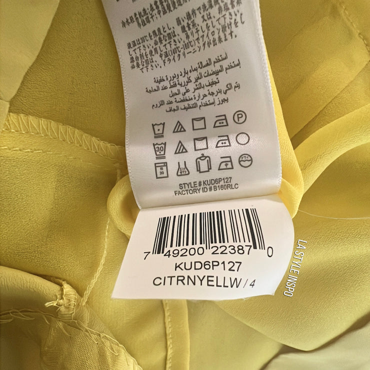 BCBG Classy Cocktail Strapless Mini Dress in Yellow Size 4