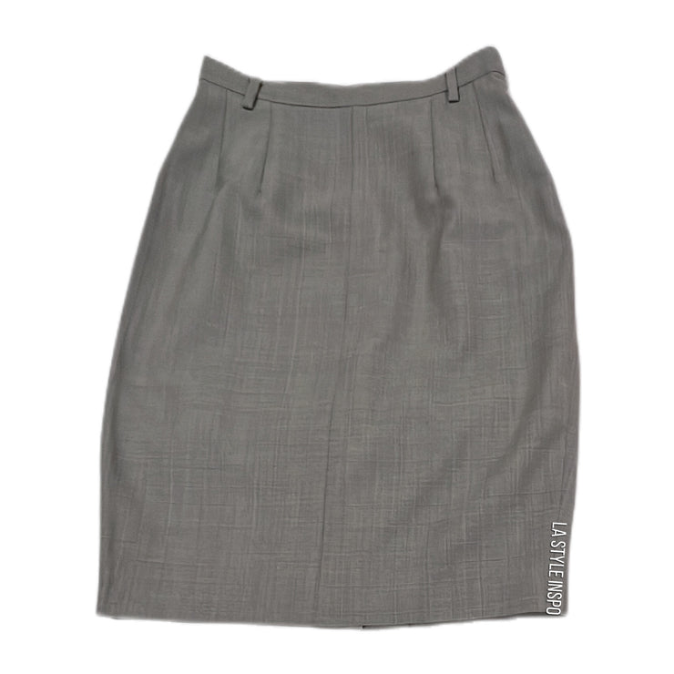 Banana Republic Timeless Pencil Skirt Back Slit Plaid Size 2