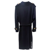 Weill Trench Coat Navy with Beige Buttons Size 14