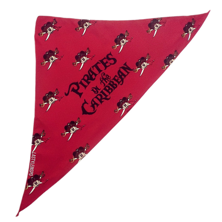 Disney Bandana Pirates of the Caribbean Red Print for Rabbit, Dog
