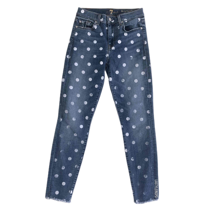 7 For All Mankind Dotted Jeans Size 27