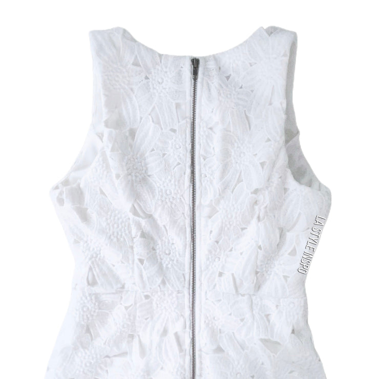 ASTR The Label White Lace Floral Mini Dress Size Medium