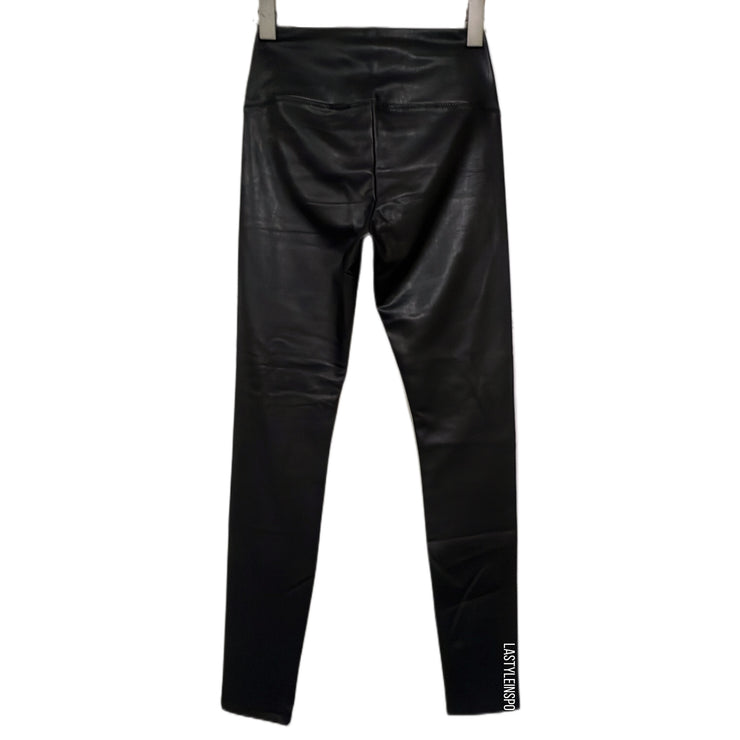 7 For All Mankind Vegan Leather Casual Leggings in Black Size XS