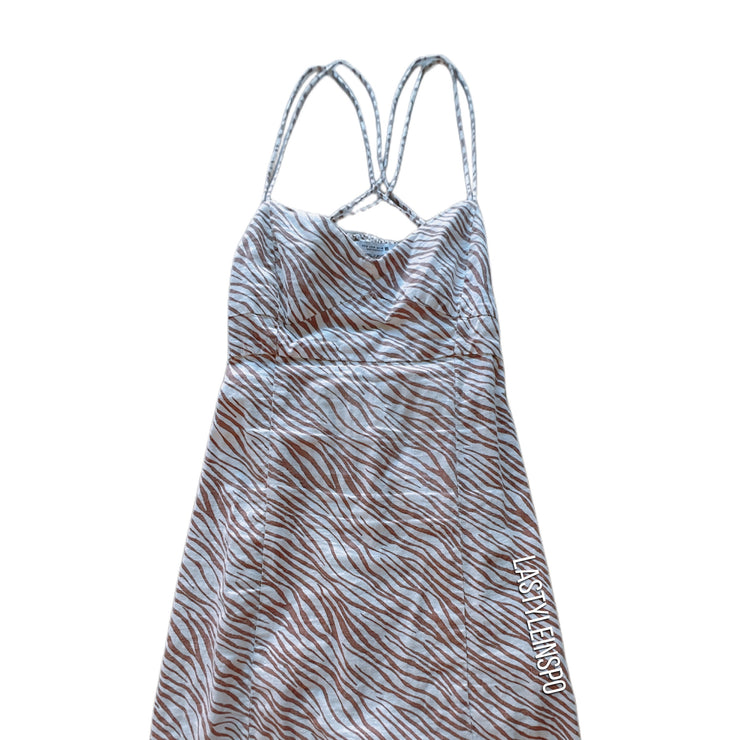 animal print maxi dress zara Zara Leopard Print Mock Neck Maxi Dress