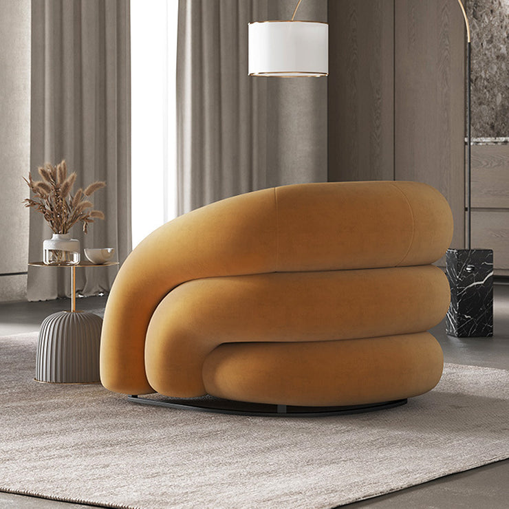 Nordic Lifestyle Luxury Designer Lazy Sofa Modern in Caramel Camel 19.7” x 16.9”