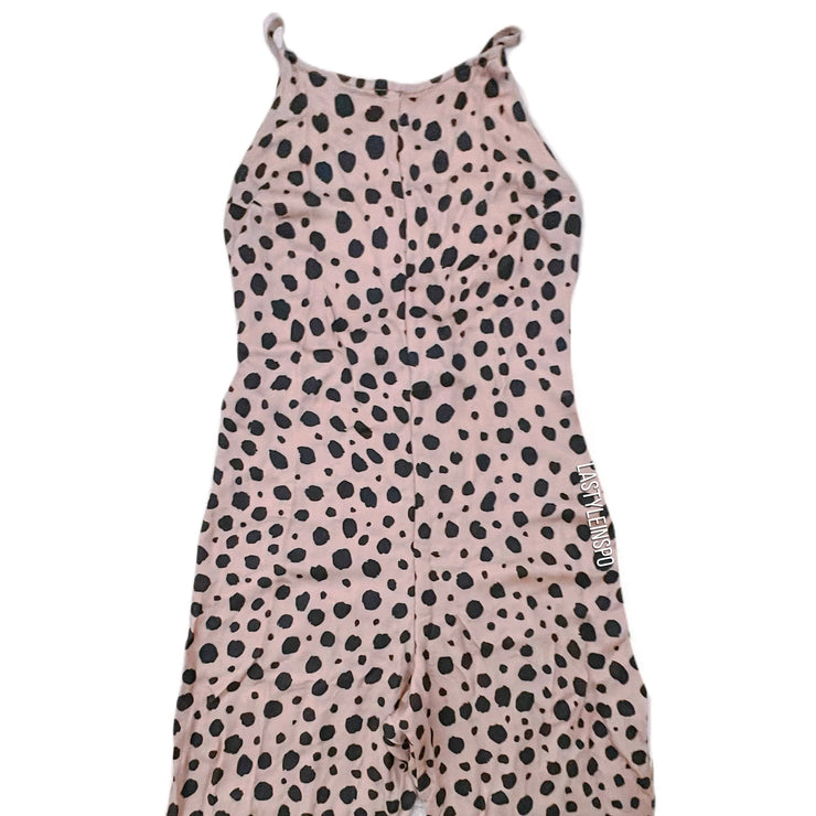 LNA Feline Leopard Jumpsuit Cross Back Size XXS
