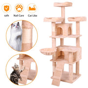 Strawberry Days Fun Times Cat Toy Luxurious Multi Levels Climbing Frame in In Milky Light Pink 19” x 18” x 63”