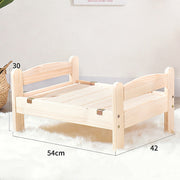 Everyday Pet Luxury Bed in Light Pine Solid Wood with optional White Blanket for Cats and Bunnies.