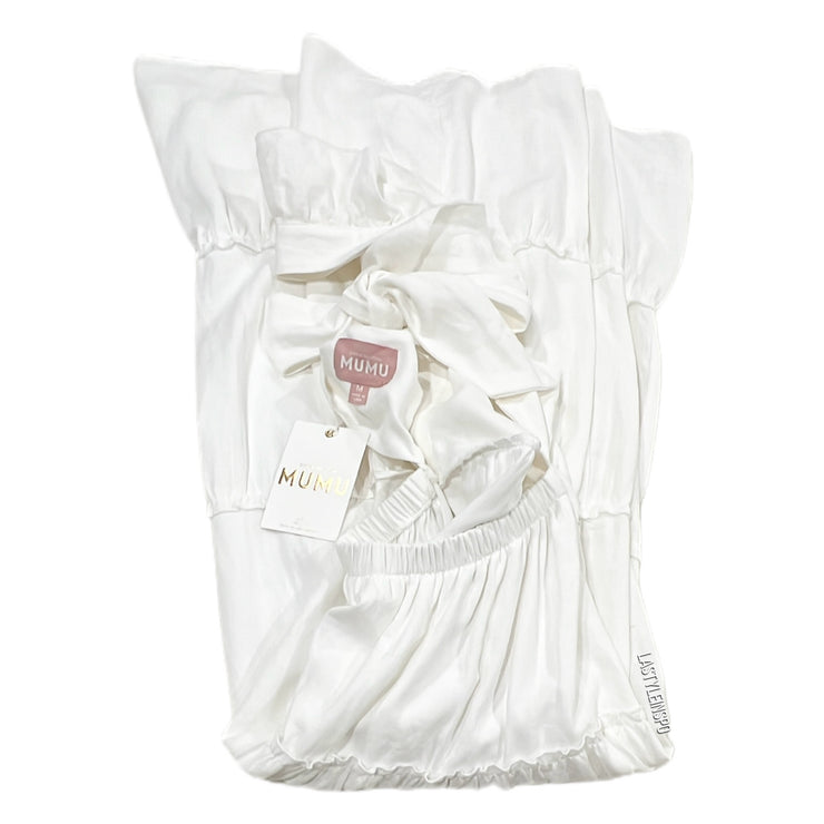 Show Me Your MuMu Lovely Ruffles Victorian Maxi-Midi Dress in White Size Medium