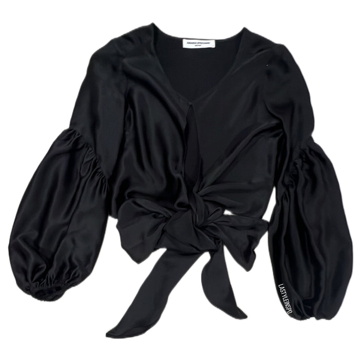 Amanda Uprichard 100% Silk Blouse in Black Size XS