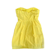 BCBG Classy Cocktail Strapless Mini Dress in Yellow Size 4