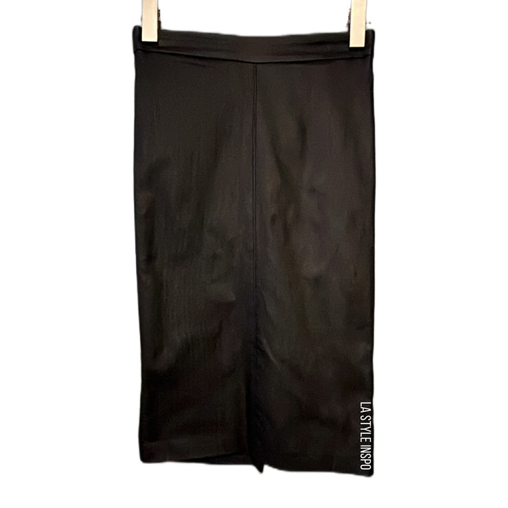 Comme USA Pencil Midi Skirt Vegan Leather Size M
