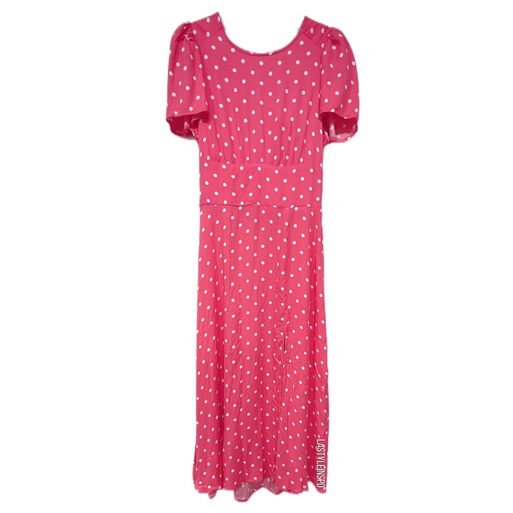afrm pink polka dot dress AFRM LOS ANGELES Loren Floral Print Sleeveless Dress in Praline Dots at Nordstrom Rack, Size X-Large