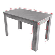 Contemporary Bottega Home (3 Pieces) Modern Chipboard Dining Table with Two Benches in White and Gray