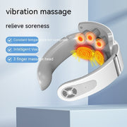 Healing Deep Tissue Neck & Shoulder Massager with Heat Pulse Vibration Therapy for Pain Relief and Relaxation
