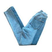 Reformation Jeans Ozark Cynthia High Rise Straight Two-Tone Blue Jeans Size 23