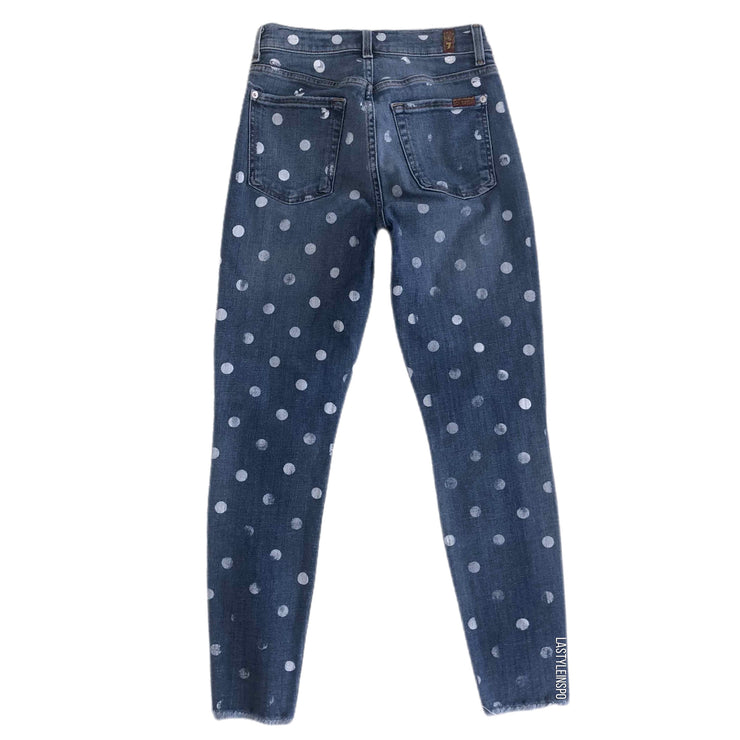 7 For All Mankind Dotted Jeans Size 27