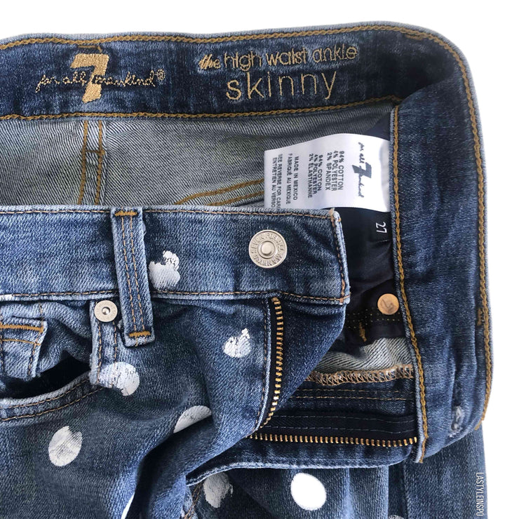 7 For All Mankind Dotted Jeans Size 27