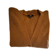 7 For All Mankind Buttoned Sweater Camel Brown Size Large