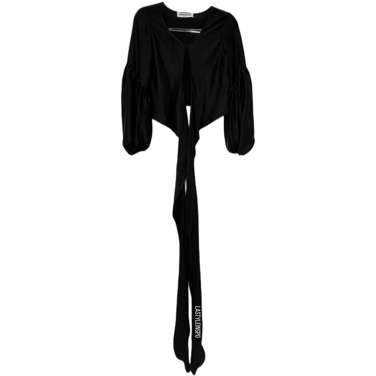 Amanda Uprichard 100% Silk Blouse in Black Size XS