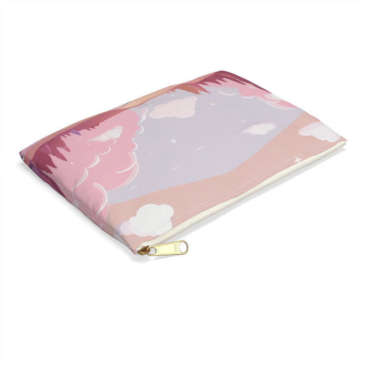 Pastel Pink Sunset Accessory Pouch Zipper Bag 8.35" X 5.98"