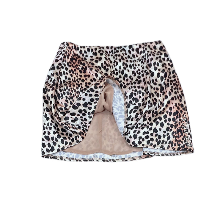 Princess Polly Animal Print Satin Silky Mini Skirt A Line Size 4