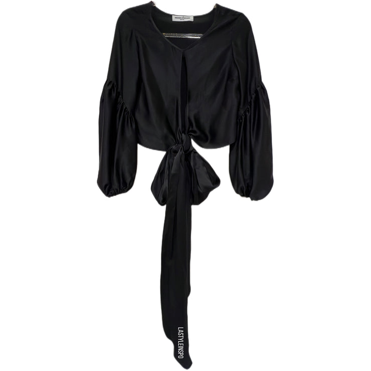 Amanda Uprichard 100% Silk Blouse in Black Size XS