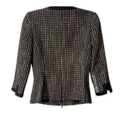 Rachel Zoe Tweed Jacket Black White Size 8